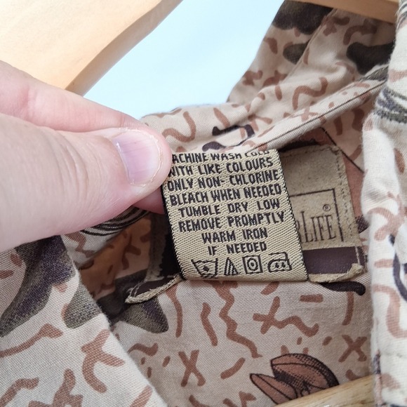 Outdoor Life Western Cowboy Print Button Up Shirt Short Sleeve Mens L Country - Picture 9 of 13